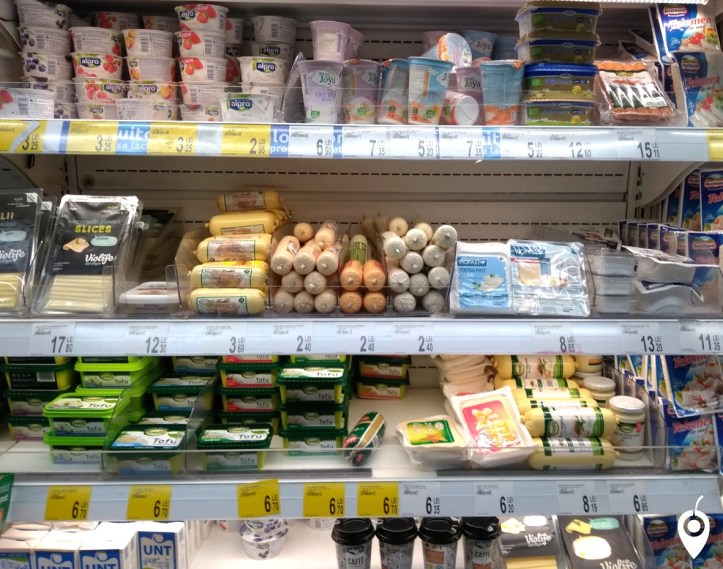 vegan food Romanian supermarket