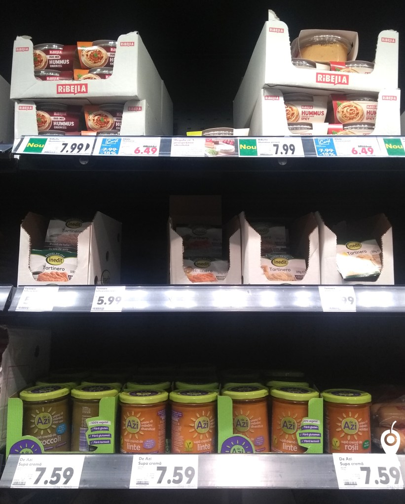 Vegan food in supermarket